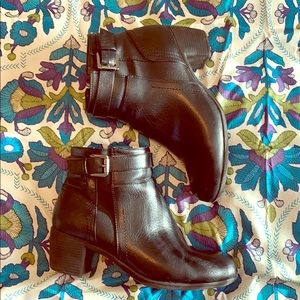 Chunky heeled booties